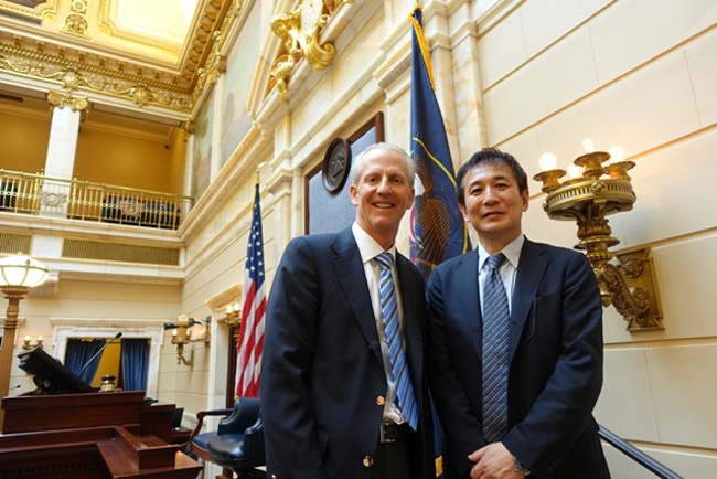 With Salt Lake County Mayor McAdams