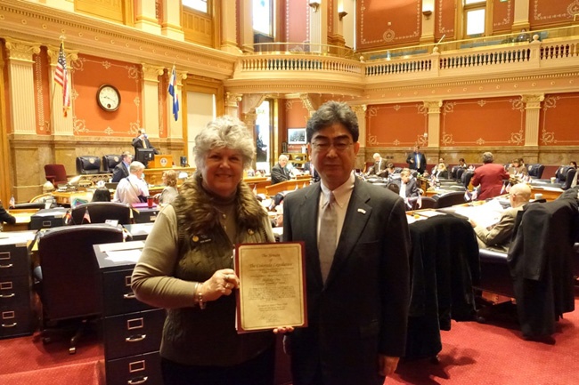 Certificate of Appreciation from the Colorado State Senate