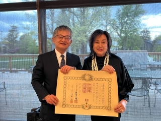 Consul-General MIKAMI hosts Conferment Ceremony for Former Utah State Senator Jani Iwamoto (May 2, 2024)