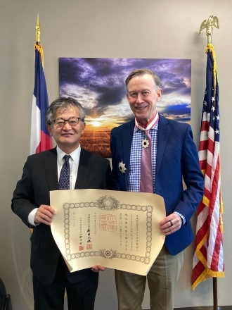 ジョン・ライト・ヒッケンルーパー・ジュニア氏への叙勲伝達式の開催（令和5年8月10日）