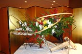 Ikebana by Sogetsu School (Japanese flower arrangement)