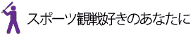 スポーツ観戦好きのあなたに